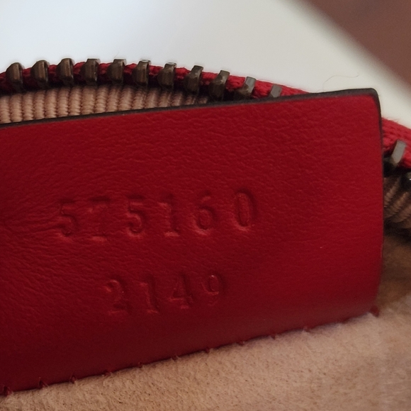 Gucci Marmont GG Red Leather Zip Around Coin Purse Wallet - Picture 8 of 8